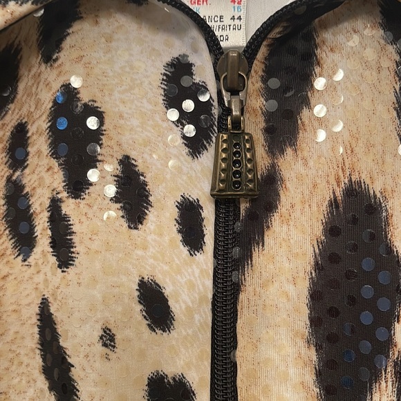 Joseph Ribkoff sequin Leopard Jacket - Picture 3 of 16